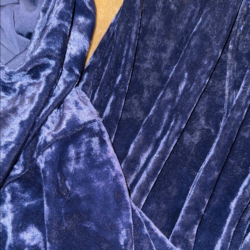 Aerie Blue Velvet Jumpsuit - Picture 3 of 3